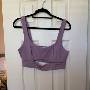 Urban Outfitters purple cut out crop top